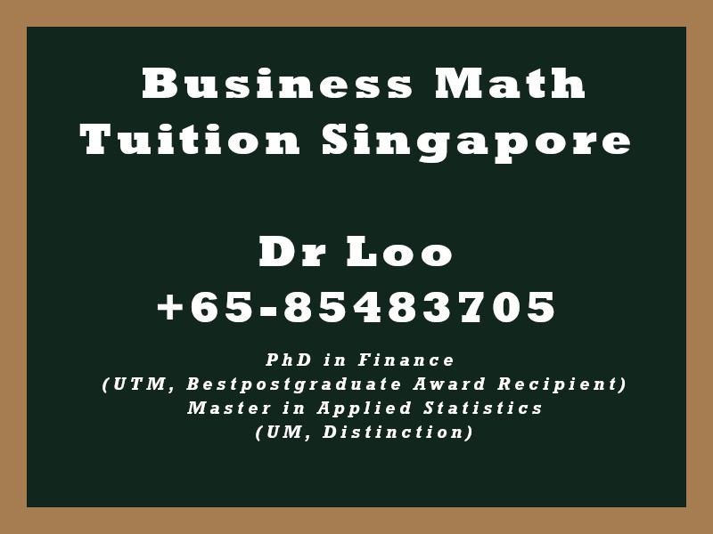 Business Mathematics Private Tuition Singapore