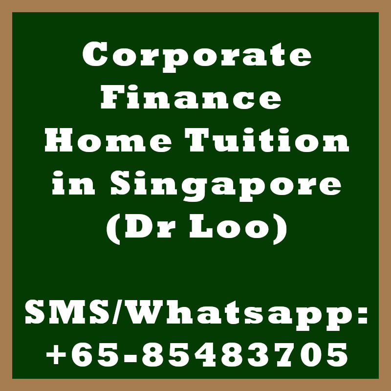 Corporate Finance Home tuition Singapore