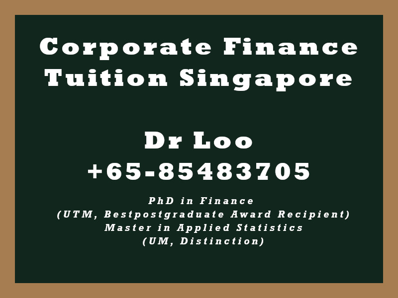 Corporate Finance Private Tuition Singapore