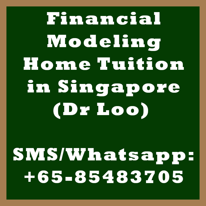Financial Modeling Home Tuition Singapore