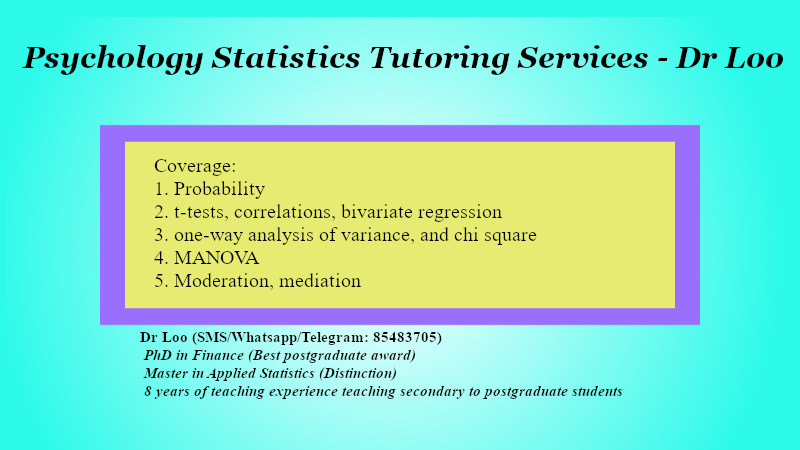 Psychology Statistics Tuition in Singapore