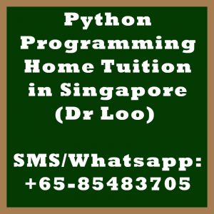 Python Programming Home Tuition Singapore