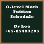 Secondary O-level Math Tuition Schedule