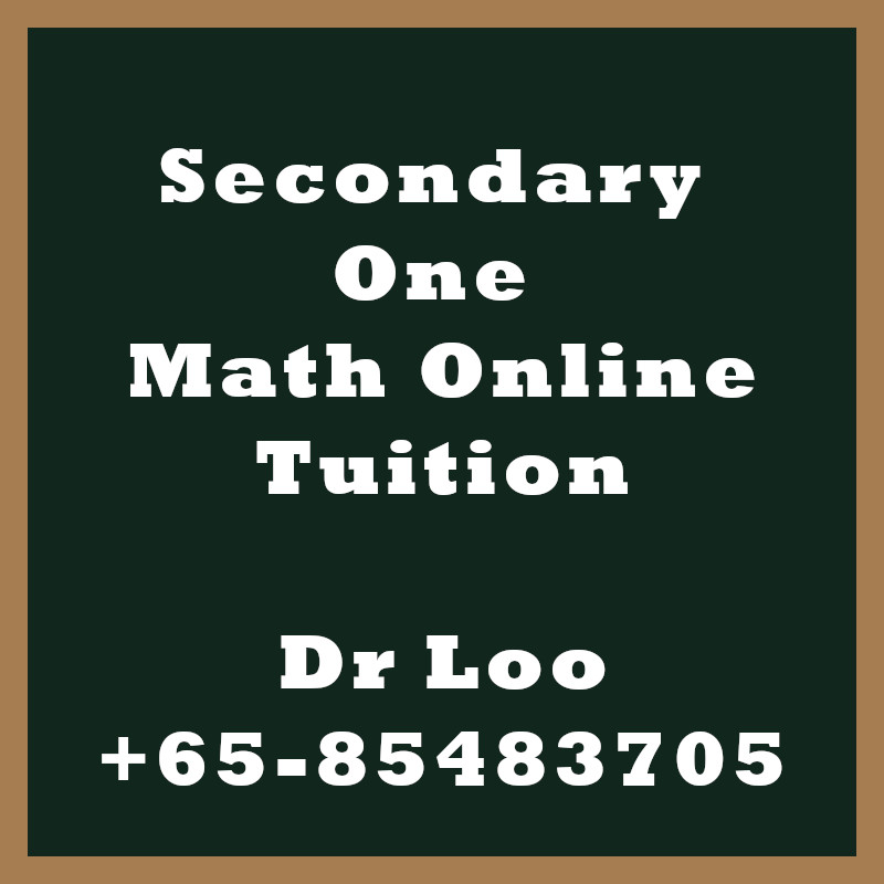 Secondary One Math Online Tutoring