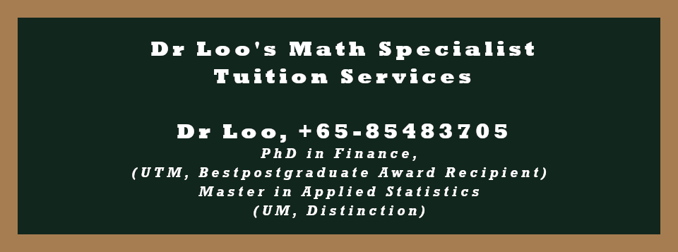 Singapore Secondary Four Math Tutoring Services