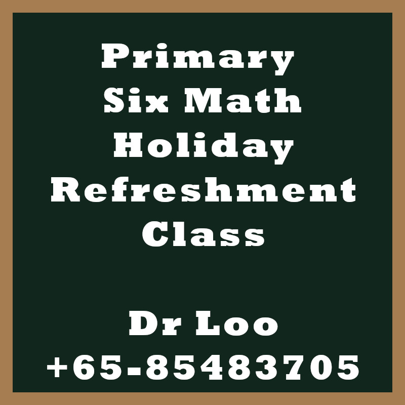 Singapore Primary Six Holiday Refreshment Class