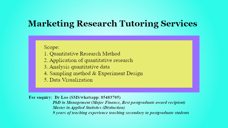 Marketing Research Tutoring Service Singapore