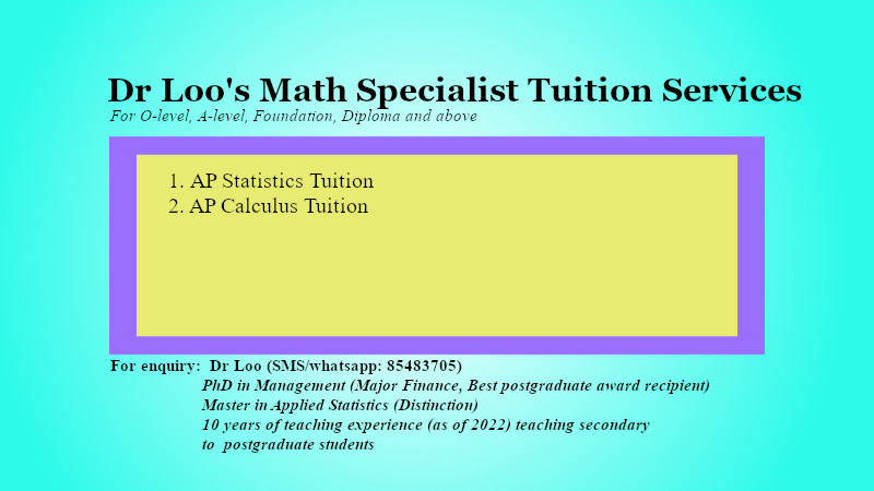 AP Statistics Tuition in Singapore