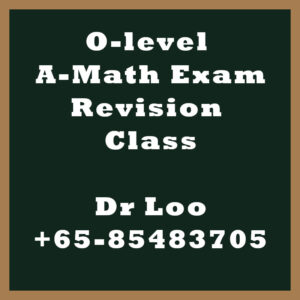 Singapore O-level A-Math Exam Revision Class