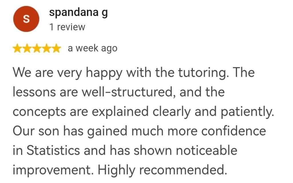 Edexcel IGCSE Math and Statistics Singapore Tutor Recommendation
